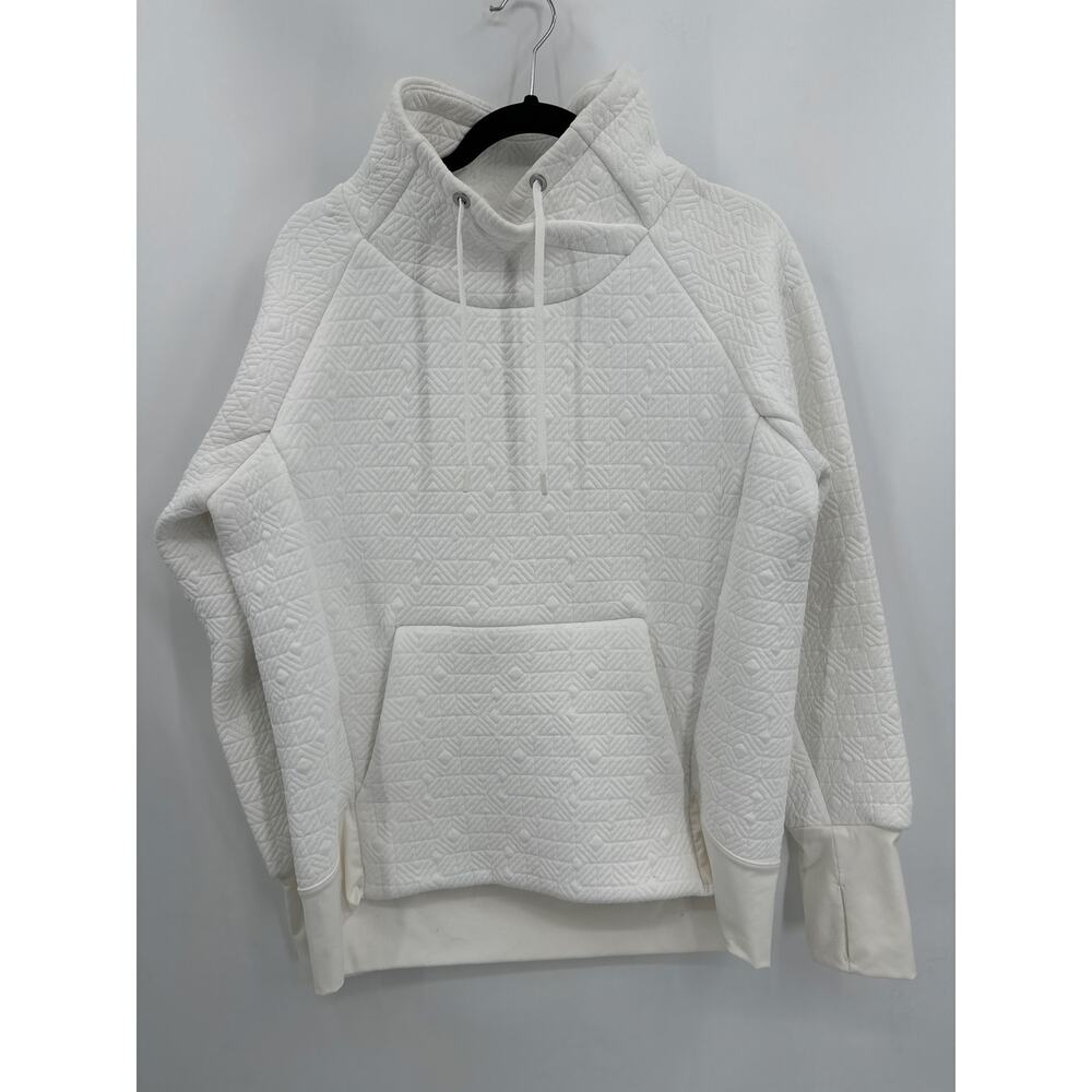 Athleta Jacquard Elevation Pullover Sweatshirt in White Size Medium